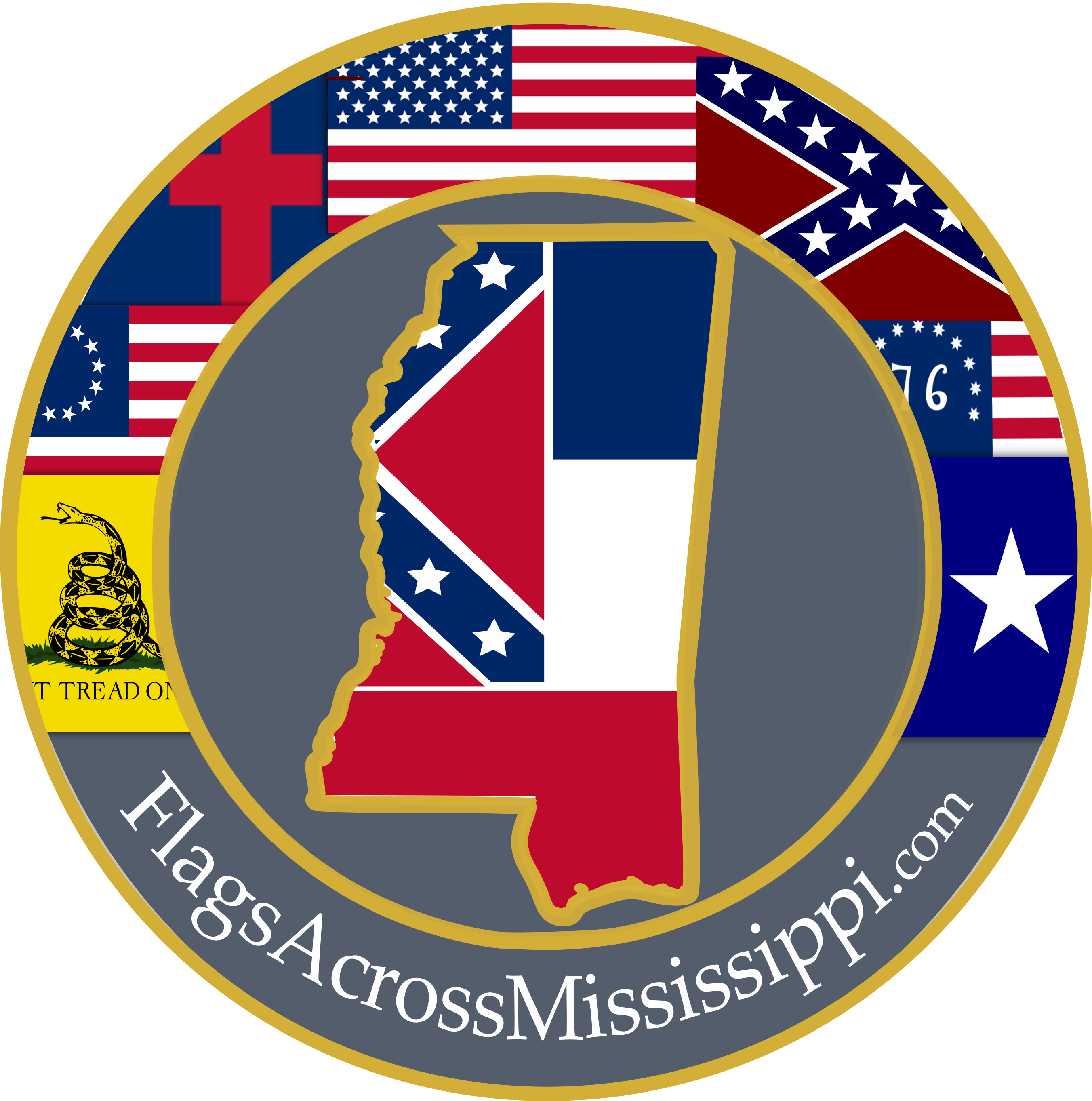 Flags Across Mississippi